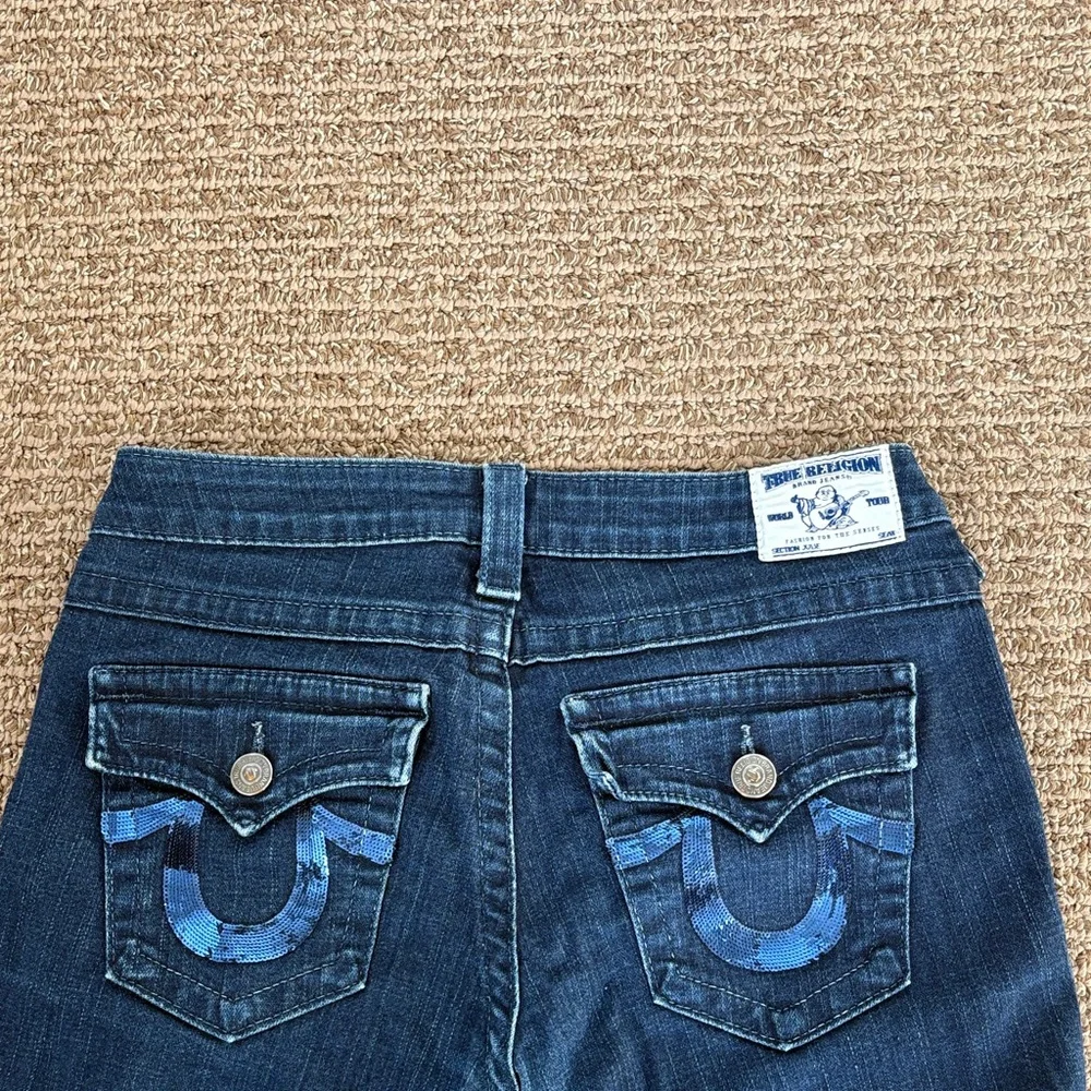 True Religion Dark Blue Straight Leg Jeans - Picture 3 of 5